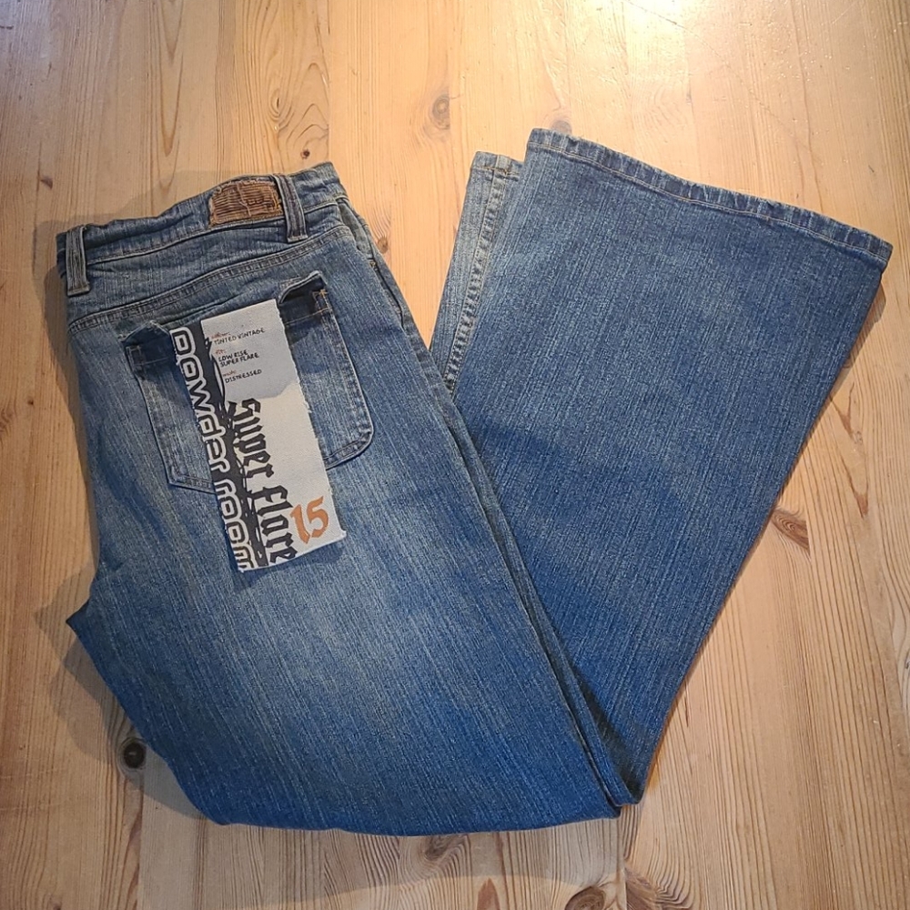 Ozzy jeans super flare low rise distressed